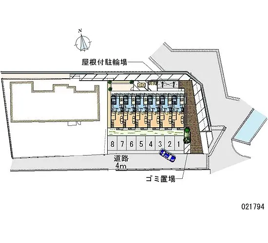 ★手数料０円★岡山市東区西大寺中野　月極駐車場（LP）